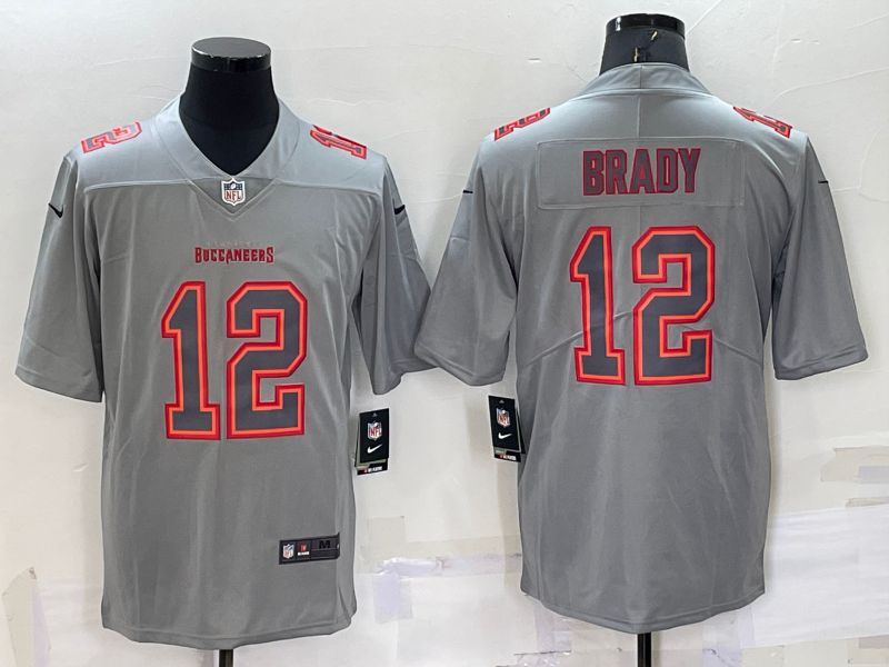 Men Tampa Bay Buccaneers #12 Brady Grey 2022 Nike Limited Vapor Untouchable NFL Jerseys